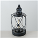 Lantern Zuma, LED, Timer, Indoor, H 28 cm iron black