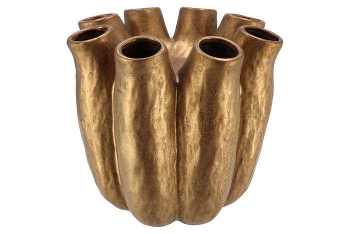 Luna Gold Tube Vase 28x28cm