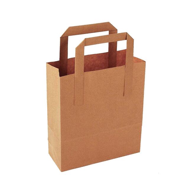 Paper bag 70gr 180x85x230 mm brown FSC
