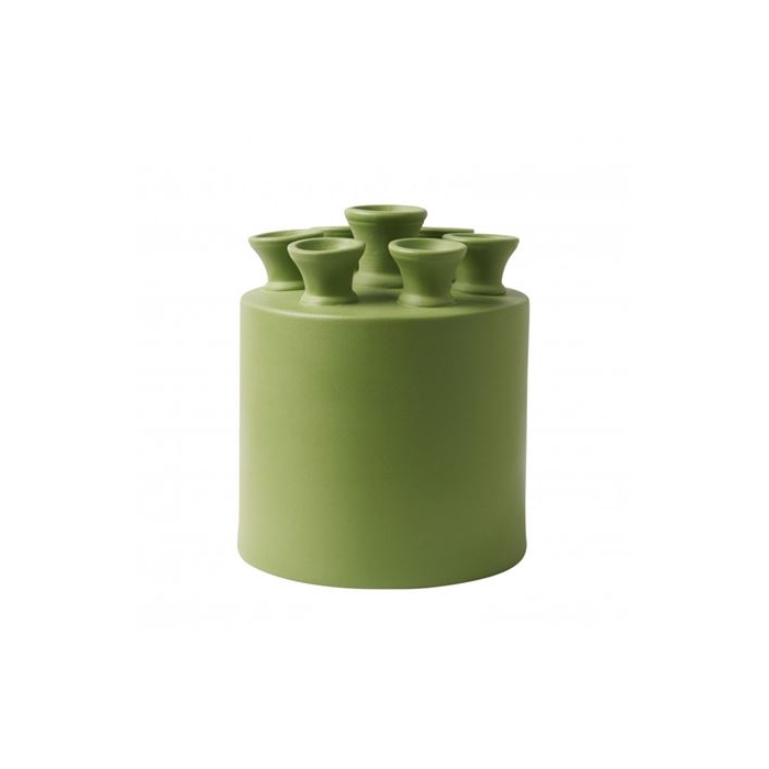 <h4>Tulpenvaas Cilinder Groen Klei</h4>