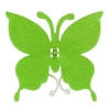 Butterfly felt 8x8,5cm + clip green
