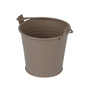 Bucket Sevilla zinc Ø6,3xH5,7cm - ES5,5 taupe mat