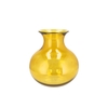 Mira Yellow Glass Cone Neck Sphere Vase 20x20x21cm