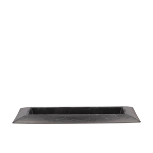 Melamine Grey Tray Rectangle 36x17x3cm