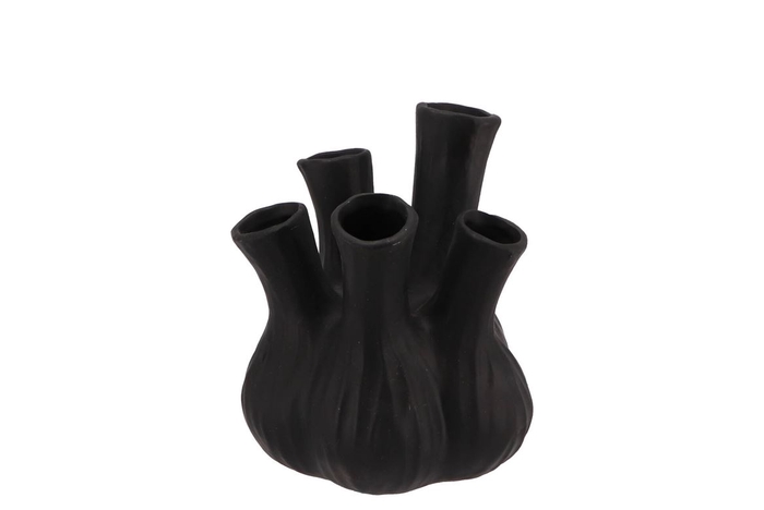 <h4>Aglio Mat Black Vase 13x16cm</h4>