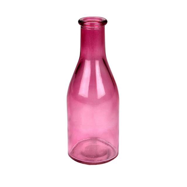 <h4>Vase Moroni glass D6,5xH18cm pink transparent</h4>