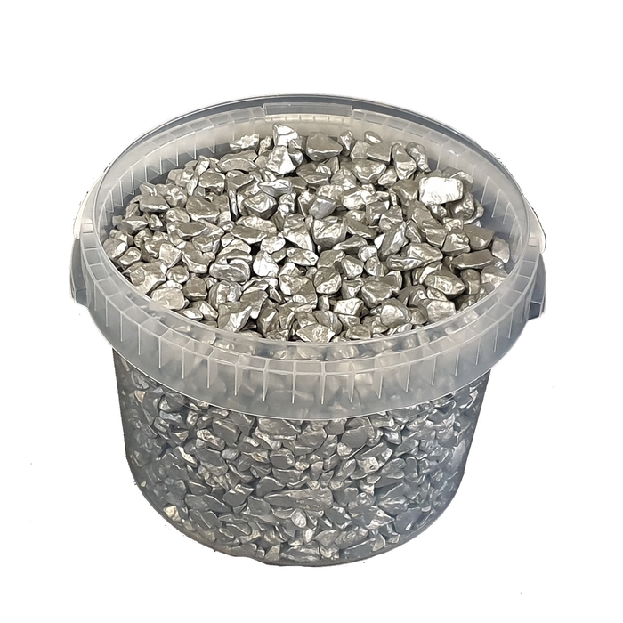 <h4>Rocks 3 ltr bucket Silver</h4>