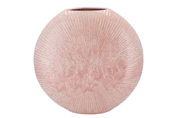 <h4>Jada Pink Oval Vase Active Glaze 40x11cm</h4>