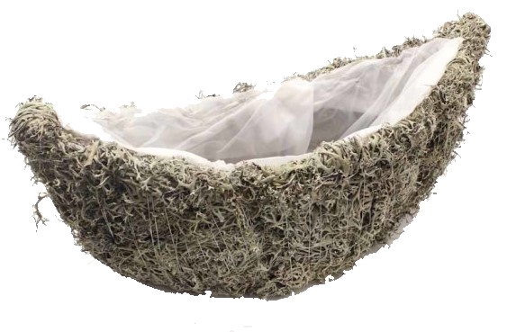 <h4>Planter grey moss oval 40cm b14cm natural</h4>