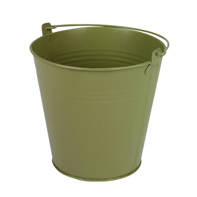 Bucket Sevilla zinc Ø15,5xH14,8cm ES14 / 15 green