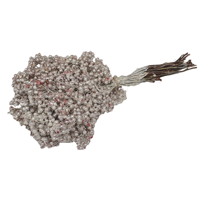 <h4>Pepperberries per bunch in poly White + Glitter</h4>