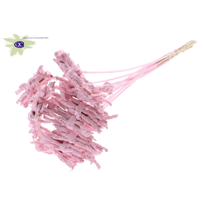 <h4>Coco Rose Posy on stem Covered Light Pink</h4>