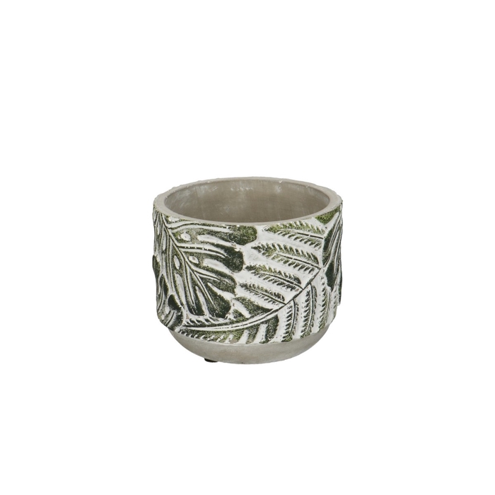 Ceramics Stone Leaf pot d10.5*9cm