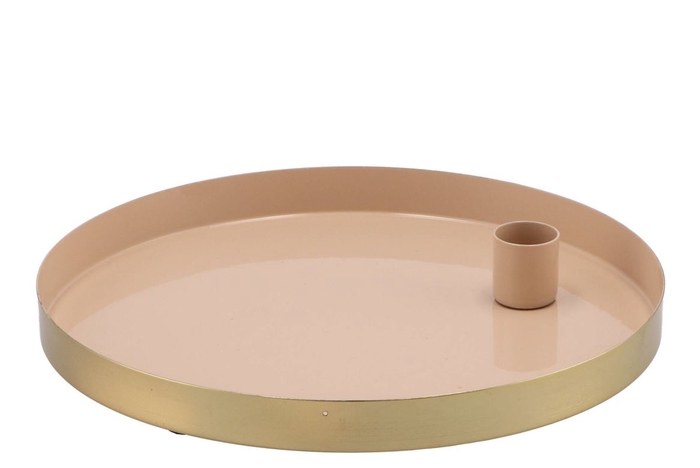 <h4>Marrakech Sand Candle Plate Round 22x2,5cm</h4>