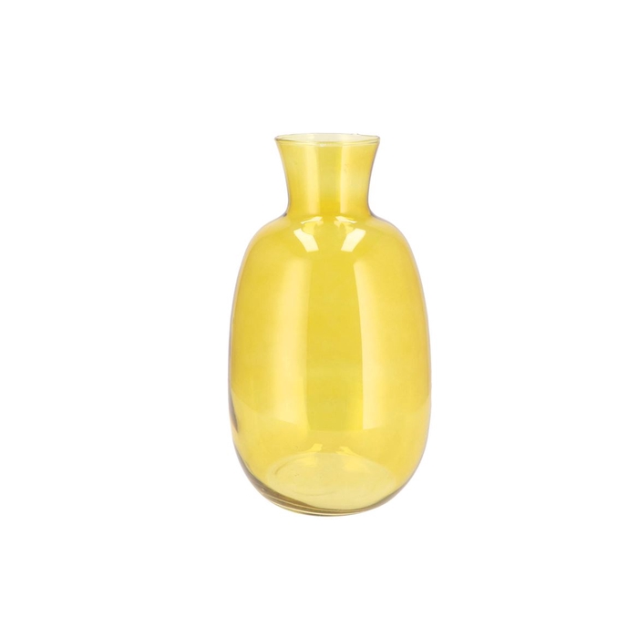 <h4>Mira Yellow Glass Bottle Tall 21x21x37cm</h4>