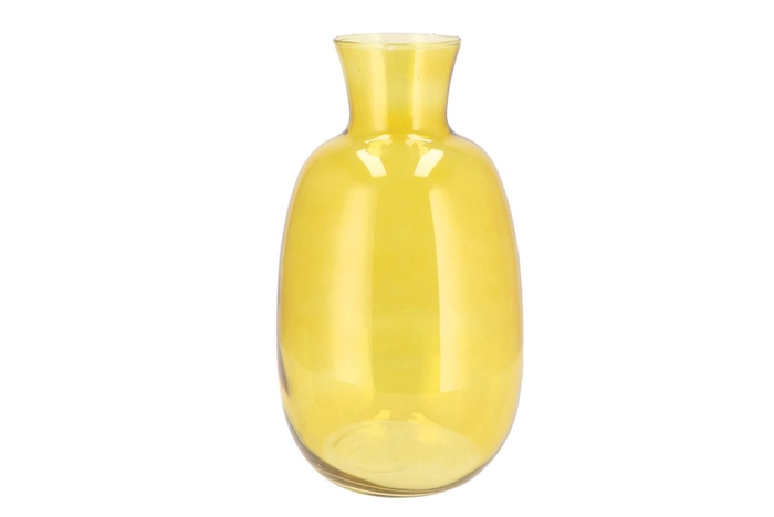 <h4>Mira Yellow Glass Bottle Tall 21x21x37cm</h4>