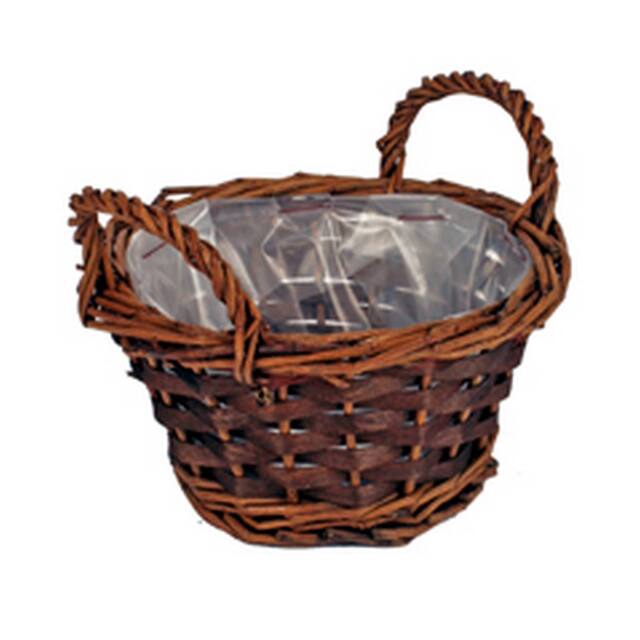 Basket Hanoi woodbar Ø15xH8cm brown