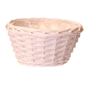 DF06-662881500 - Basket Wellton d22xh12 white wood chip