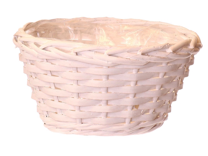 DF06-662881500 - Basket Wellton d22xh12 white wood chip