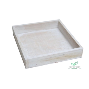 TRAY FIRMIANA SQUARE NATURAL 20X20XH6