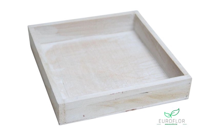 TRAY FIRMIANA SQUARE NATURAL 20X20XH6