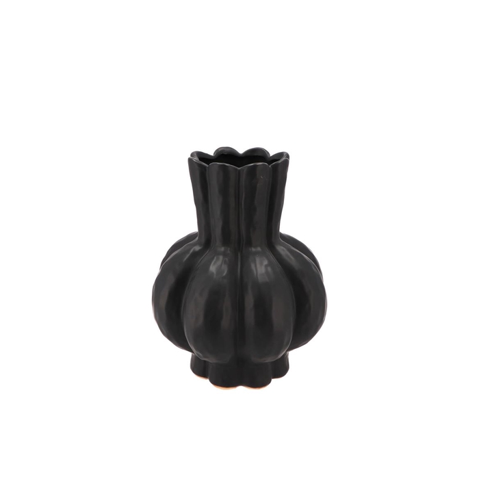 <h4>Garlic Black Low Vase 21x25cm</h4>
