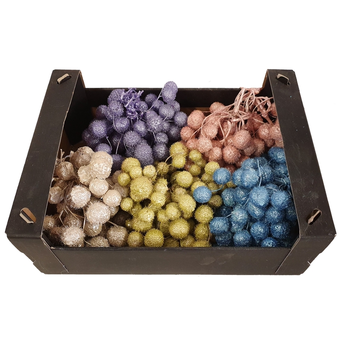 <h4>Small ball per bunch in poly Mixed colours Pearl</h4>